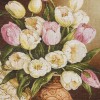 تابلو فرش دستباف طرح گل لاله با گلدان کد 901668