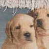 تابلو فرش دستباف طرح دو توله سگ در سبد برجسته کد 901154