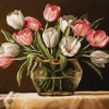 تابلو فرش دستباف طرح گل های لاله در گلدان کد 901786