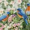 تابلو فرش دستباف طرح پرنده ها و شکوفه های بهاری کد 901789
