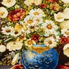 تابلو فرش دستباف طرح گل ترمه در گلدان کد 792025