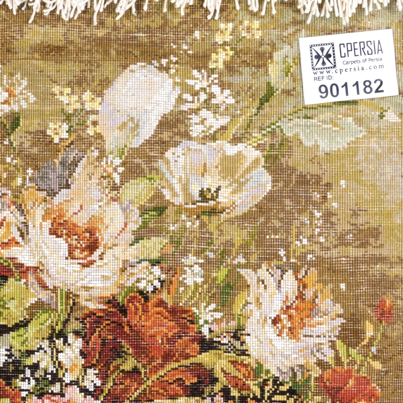 تابلو فرش دستباف طرح گل با گلدان سفالی کد 901182