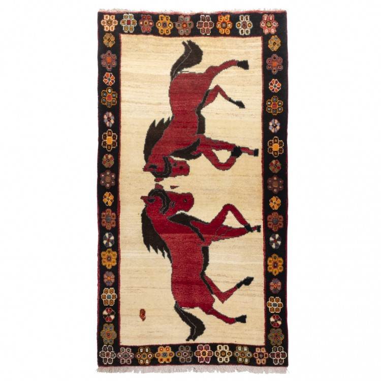 Иранский ковер ручной работы Qashqai 177073 - 188 × 102