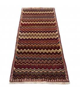 فرش دستباف قدیمی کناره طول یک و نیم متر قشقایی کد 177082