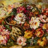 تابلو فرش دستباف تبریز طرح گل های رز در سبد کد 901837