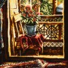 Tableau tapis persan Tabriz fait main Réf ID 901870
