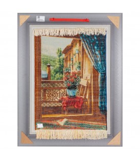 イランの手作り絵画絨毯 タブリーズ 番号 901897