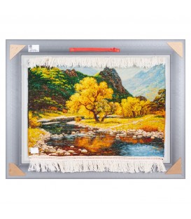 イランの手作り絵画絨毯 タブリーズ 番号 901920