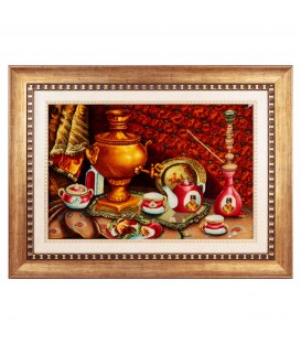Tableau tapis persan Tabriz fait main Réf ID 901931