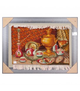 イランの手作り絵画絨毯 タブリーズ 番号 901931