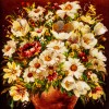 تابلو فرش دستباف گل در گلدان تبریز کد 901936
