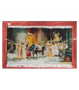 イランの手作り絵画絨毯 タブリーズ 番号 901998