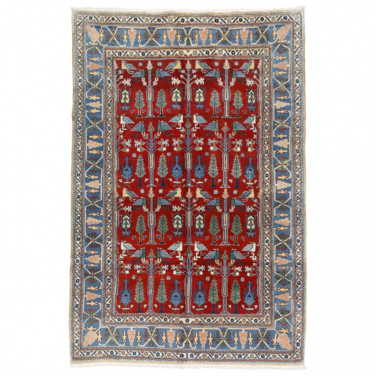 イランの手作りカーペット サブゼバル 番号 171361 - 195 × 288