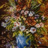 تابلو فرش دستباف طرح گل در گلدان خراسان شمالی کد 912013