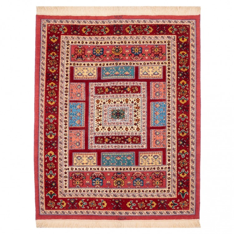 Персидский ковер ручной работы Sirjan Код 174687 - 125 × 152