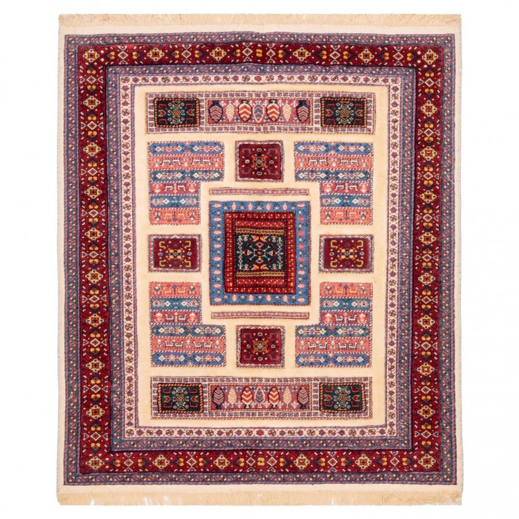 イランの手作りカーペット シルジャン 番号 174696 - 110 × 128