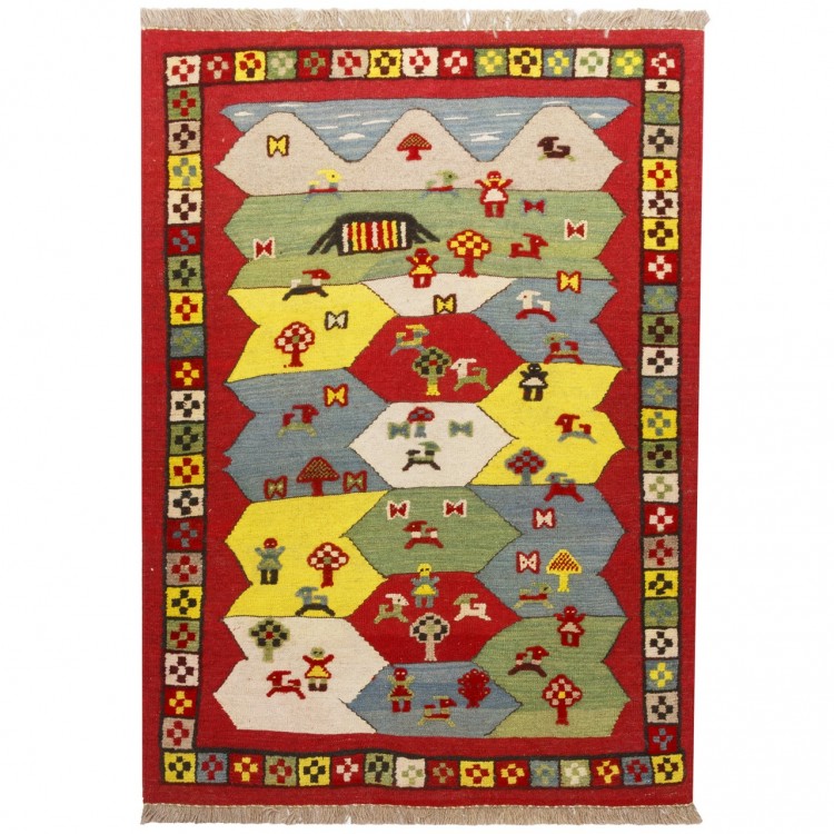 Персидский габбе ручной работы Fars Код 171526 - 105 × 144