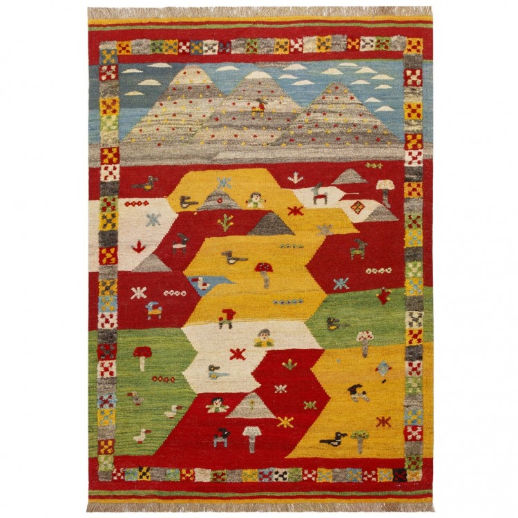 Персидский габбе ручной работы Fars Код 171536 - 100 × 140