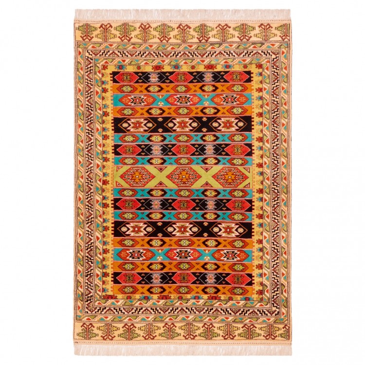فرش دستباف دو و نیم متری ترکمن کد 141086