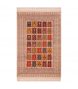 イランの手作りカーペット トルクメン 番号 141087 - 135 × 200