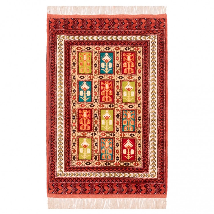 イランの手作りカーペット トルクメン 番号 141099 - 83 × 120