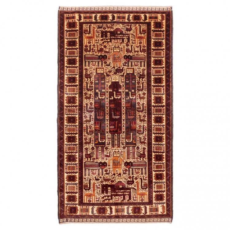 Персидский ковер ручной работы Zabul Код 141102 - 104 × 188