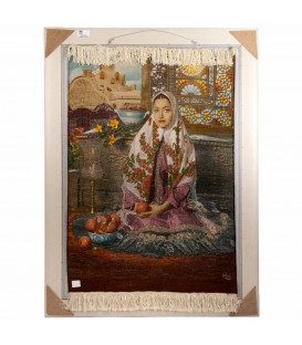 Tableau tapis persan Tabriz fait main Réf ID 902028