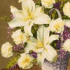 تابلو فرش دستباف گل لیلیوم در گلدان تبریز کد 902059