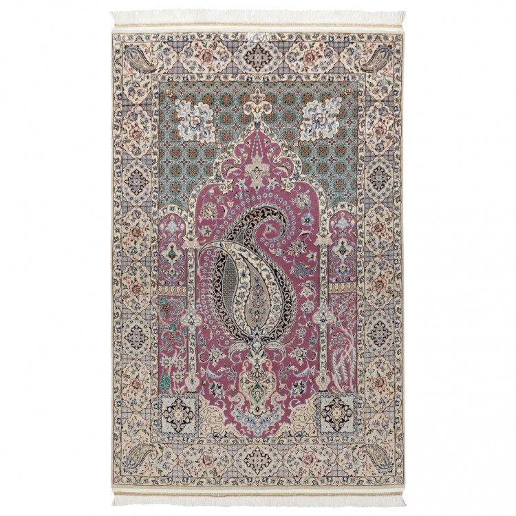Персидский ковер ручной работы Наина Код 180059 - 130 × 204