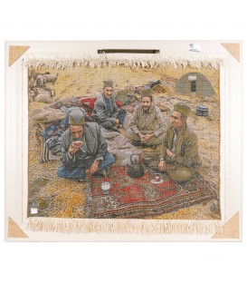 Tableau tapis persan Tabriz fait main Réf ID 902120