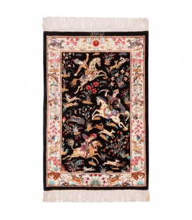 Tableau tapis persan Qom fait main Réf ID 901802