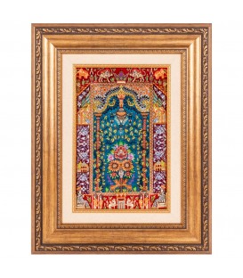 Tableau tapis persan Qom fait main Réf ID 902145