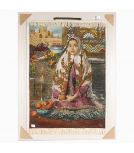 イランの手作り絵画絨毯 タブリーズ 番号 902160