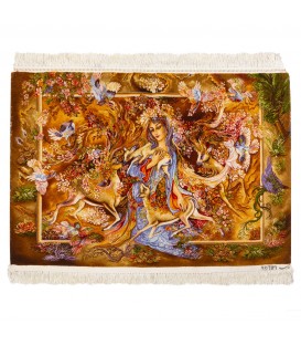 イランの手作り絵画絨毯 タブリーズ 番号 793003