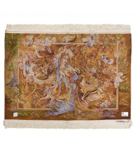 Tableau tapis persan Tabriz fait main Réf ID 793003