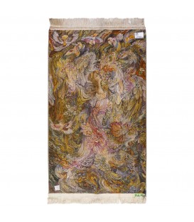 イランの手作り絵画絨毯 タブリーズ 番号 793006