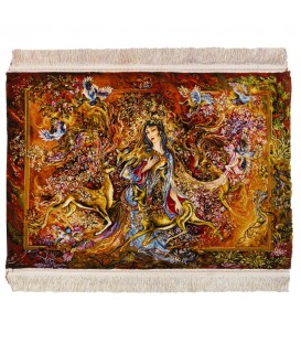 Tableau tapis persan Tabriz fait main Réf ID 793011