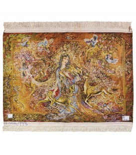 Tableau tapis persan Tabriz fait main Réf ID 793011