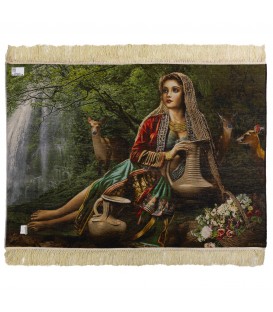Tableau tapis persan Tabriz fait main Réf ID 793067