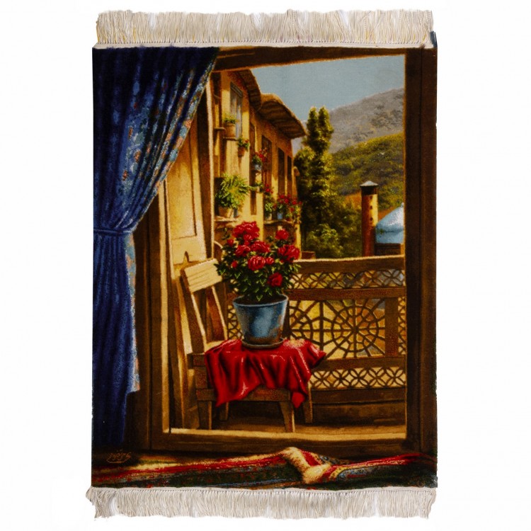 イランの手作り絵画絨毯 タブリーズ 番号 793074
