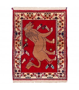 Tappeto persiano Qashqai annodato a mano codice 183043 - 92 × 118