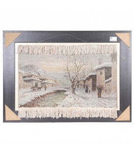 イランの手作り絵画絨毯 タブリーズ 番号 913003