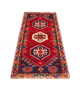 فرش دستباف قدیمی کناره طول یک و نیم متر شیراز کد 185101