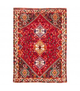 イランの手作りカーペット シラーズ 番号 185104 - 112 × 155