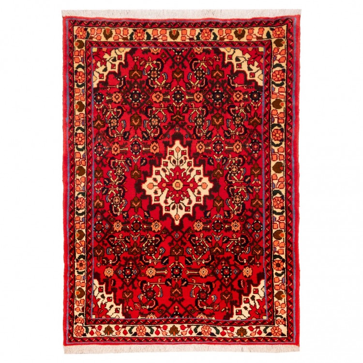 イランの手作りカーペット ハメダン 番号 185127 - 118 × 147