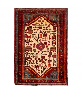 イランの手作りカーペット トゥイゼルカン 番号 185145 - 90 × 129