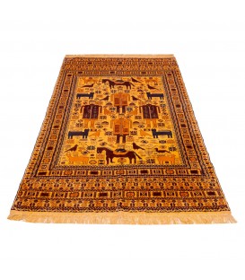 イランの手作りカーペット ザブル 番号 185173 - 132 × 193