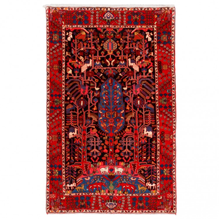 イランの手作りカーペット ナハヴァンド 番号 185047 - 150 × 242