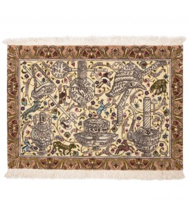 Персидский ковер ручной работы Тебриз Код 102390 - 79 × 55