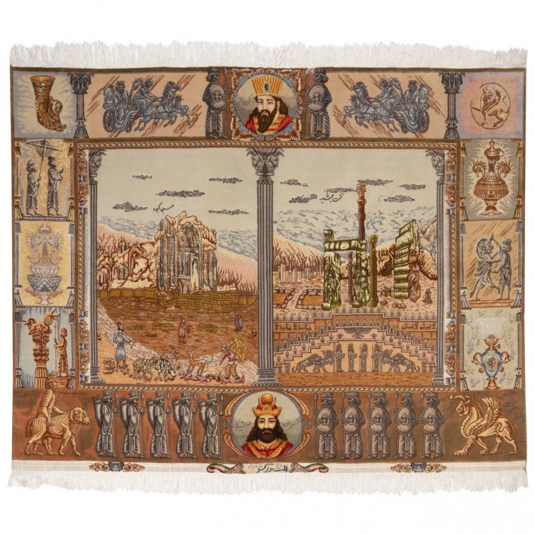 Tappeto persiano Tabriz annodato a mano codice 186041 - 198 × 151